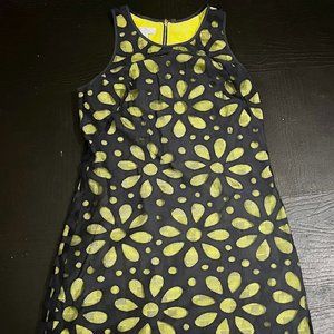 NWT Ivy & Blu - Lime Green & Navy Blue Floral Sleeveless Dress